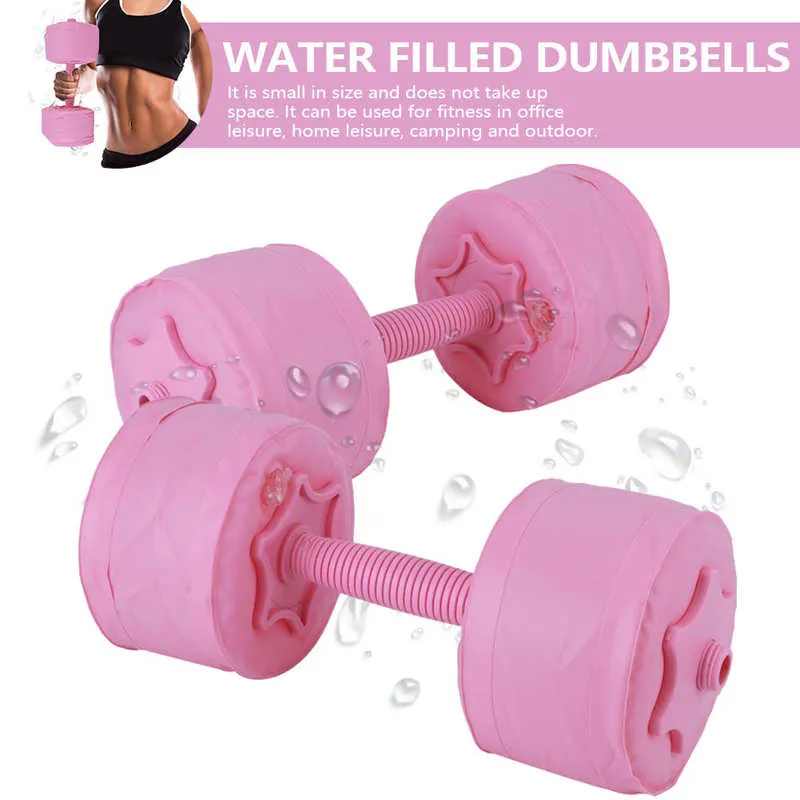 1 Pair 6kg Water‑filled Dumbbell Woman Fitness Training