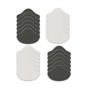12 pairs of shoe heel protection heel pads, heel repair patches, self-adhesive insoles for most sports shoes, leather shoes, high heels inner heel protection. (black,white) Black,white