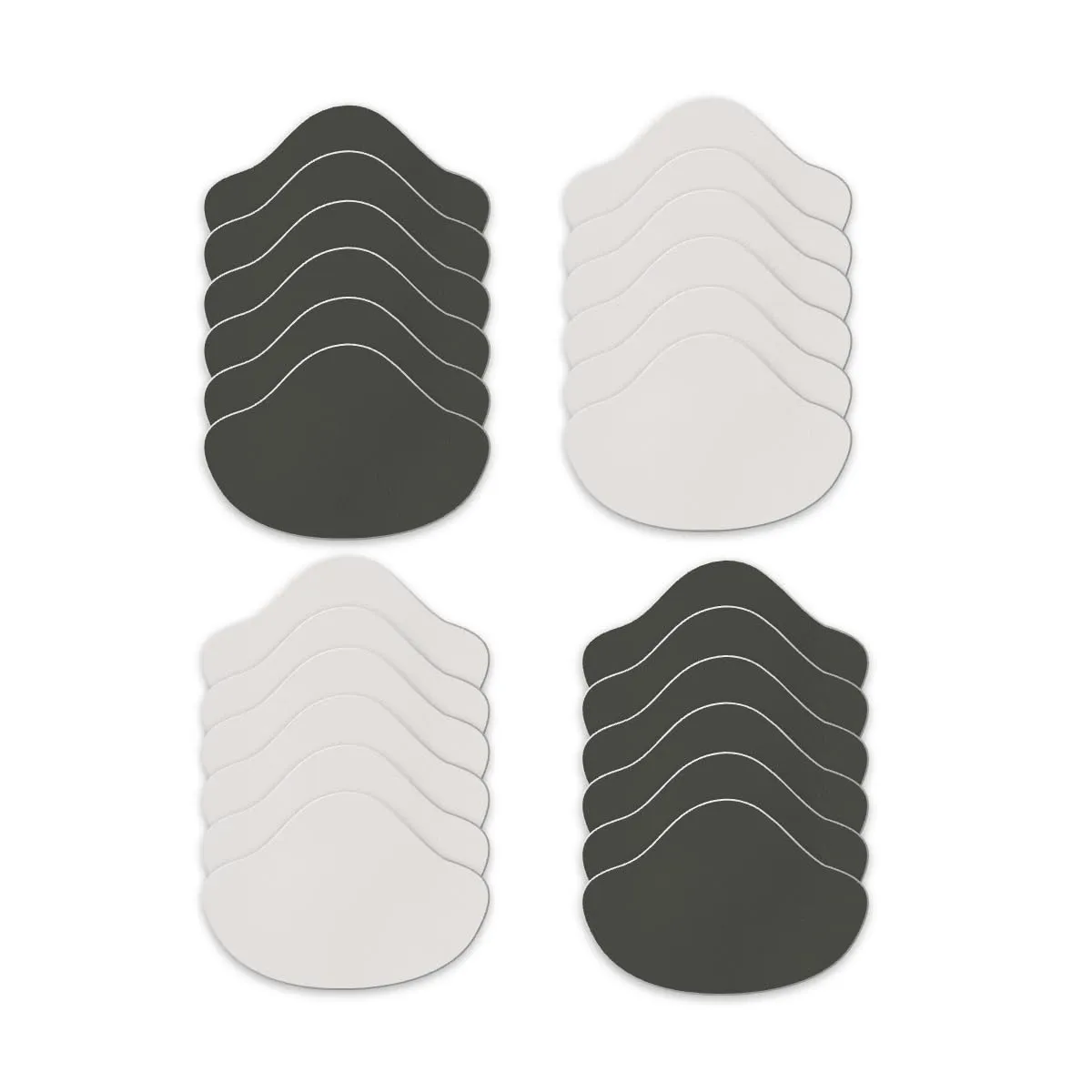 12 pairs of shoe heel protection heel pads, heel repair patches, self-adhesive insoles for most sports shoes, leather shoes, high heels inner heel protection. (black,white) Black,white