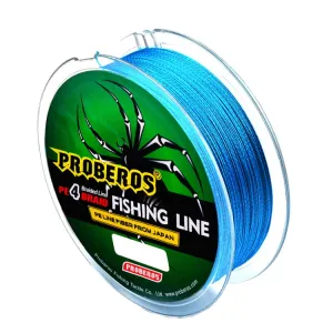 2 PCS PROBEROS 4 Edited 100M Strong Horse Fish Line, Line number: 1.0 / 15LB(Blue)