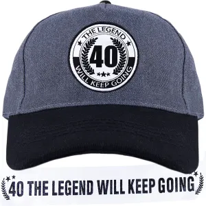 40th Birthday Hats for Men, 40th Birthday Baseball Cap and Sash, 40 Birthday Hat for Him