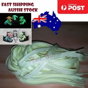 4pcs YELLOW 100cm 39" Glow In The Dark Shoelaces Sports Sneaker Shoe Laces