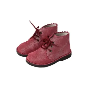530 - Red Glittzy Leather Lace for Toddler/Girl by London Kids