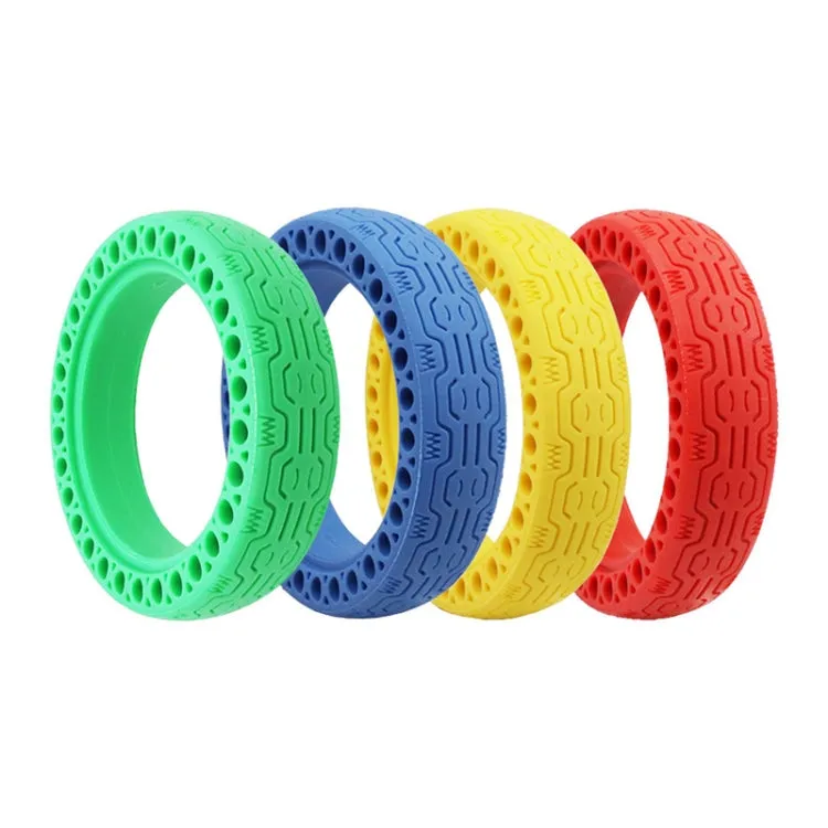 8.5 inch Electric Scooter Wear-resistant Shock-absorbing Decorative Pattern Tire Honeycomb Solid Tire, Suitable for Xiaomi Mijia M365(Blue)