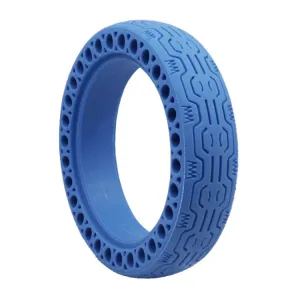 8.5 inch Electric Scooter Wear-resistant Shock-absorbing Decorative Pattern Tire Honeycomb Solid Tire, Suitable for Xiaomi Mijia M365(Blue)