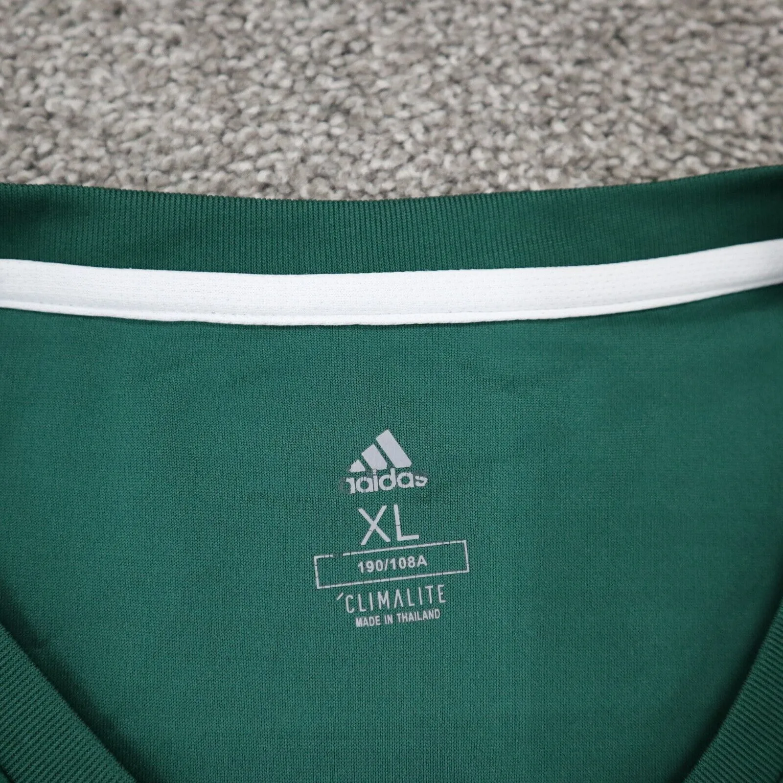 Adidas Climalite Women Pullover T Shirts Short Sleeves V Neck Green Size X Large