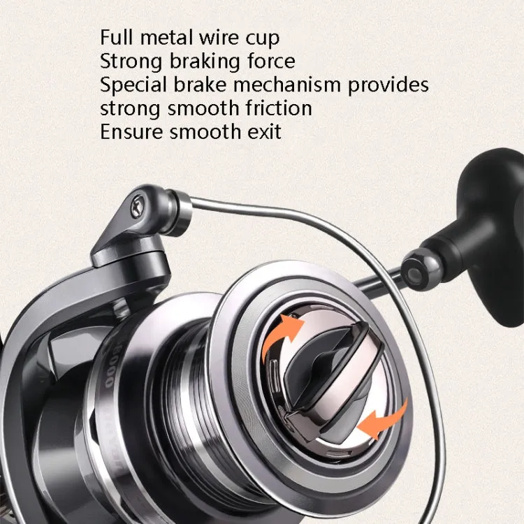 All-Metal Non-Gap Far Casting Wheel Spin Wheel Oblique Anchor Fish Wheel, Specification: DS8000