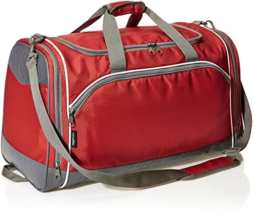 Amazonbasics Sports Duffel - Medium, Red