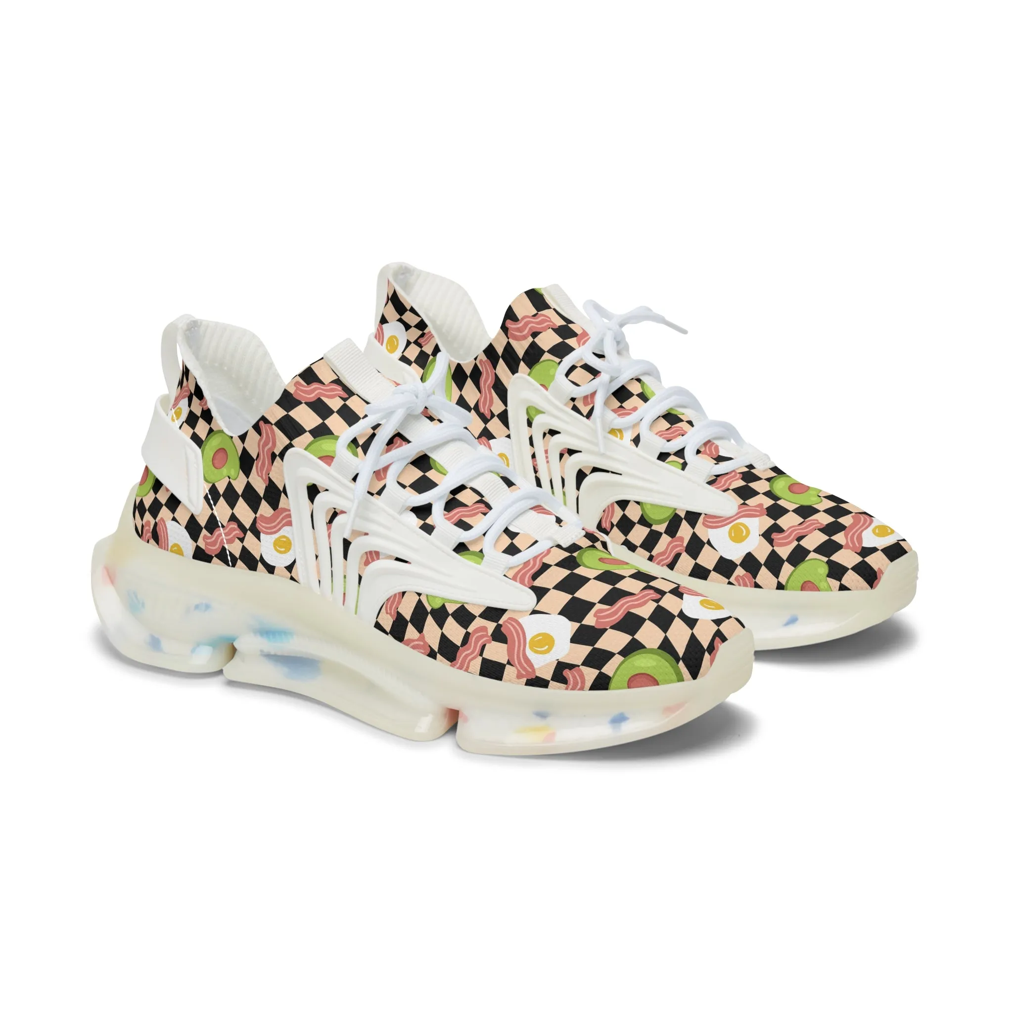 Avocado and Eggs Women's Mesh Sneakers