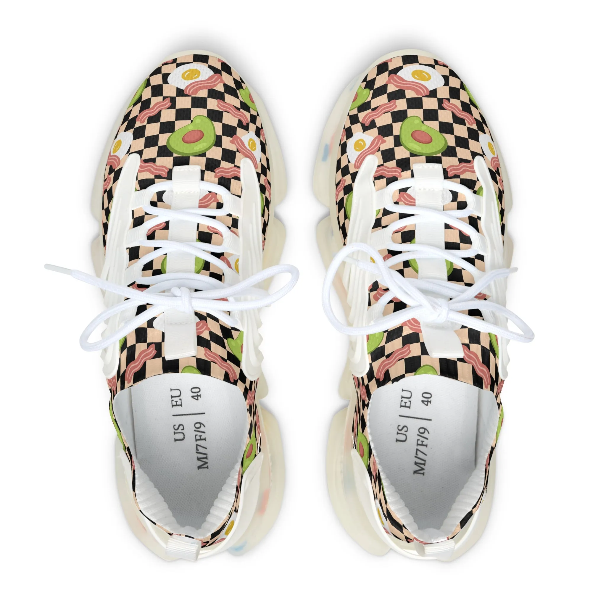 Avocado and Eggs Women's Mesh Sneakers