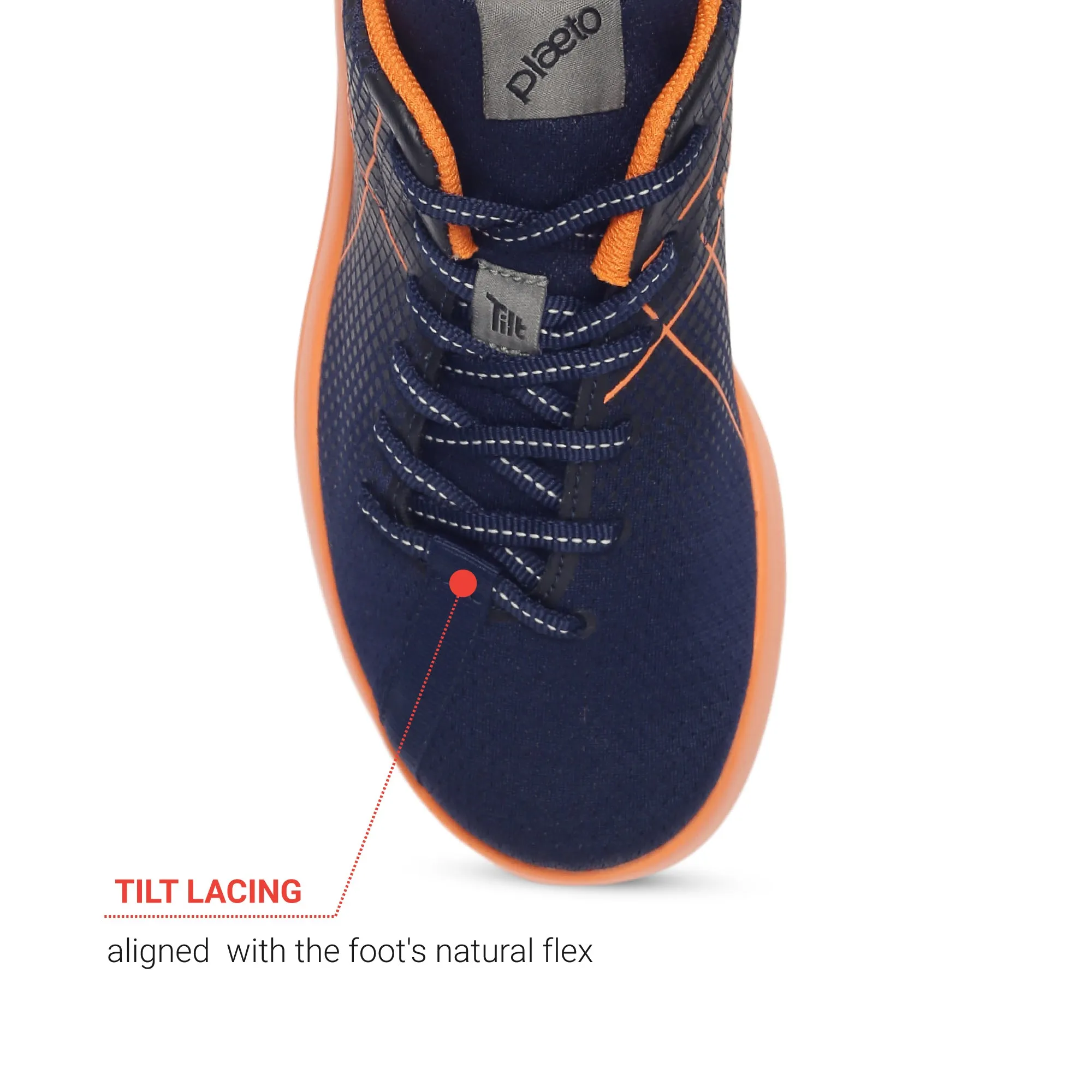 Block 5 Men's Sports Shoes - Navy Blue / Orange