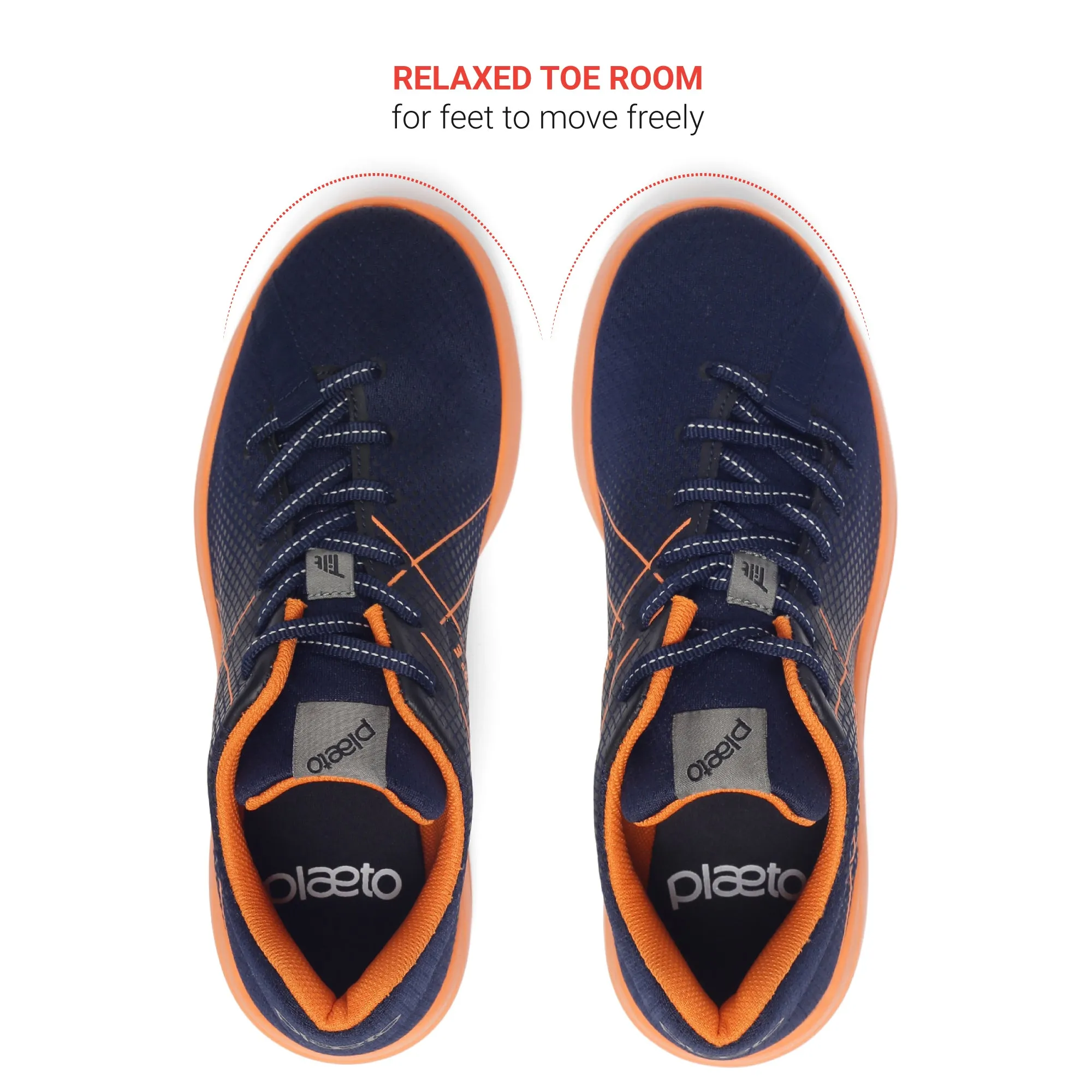 Block 5 Men's Sports Shoes - Navy Blue / Orange