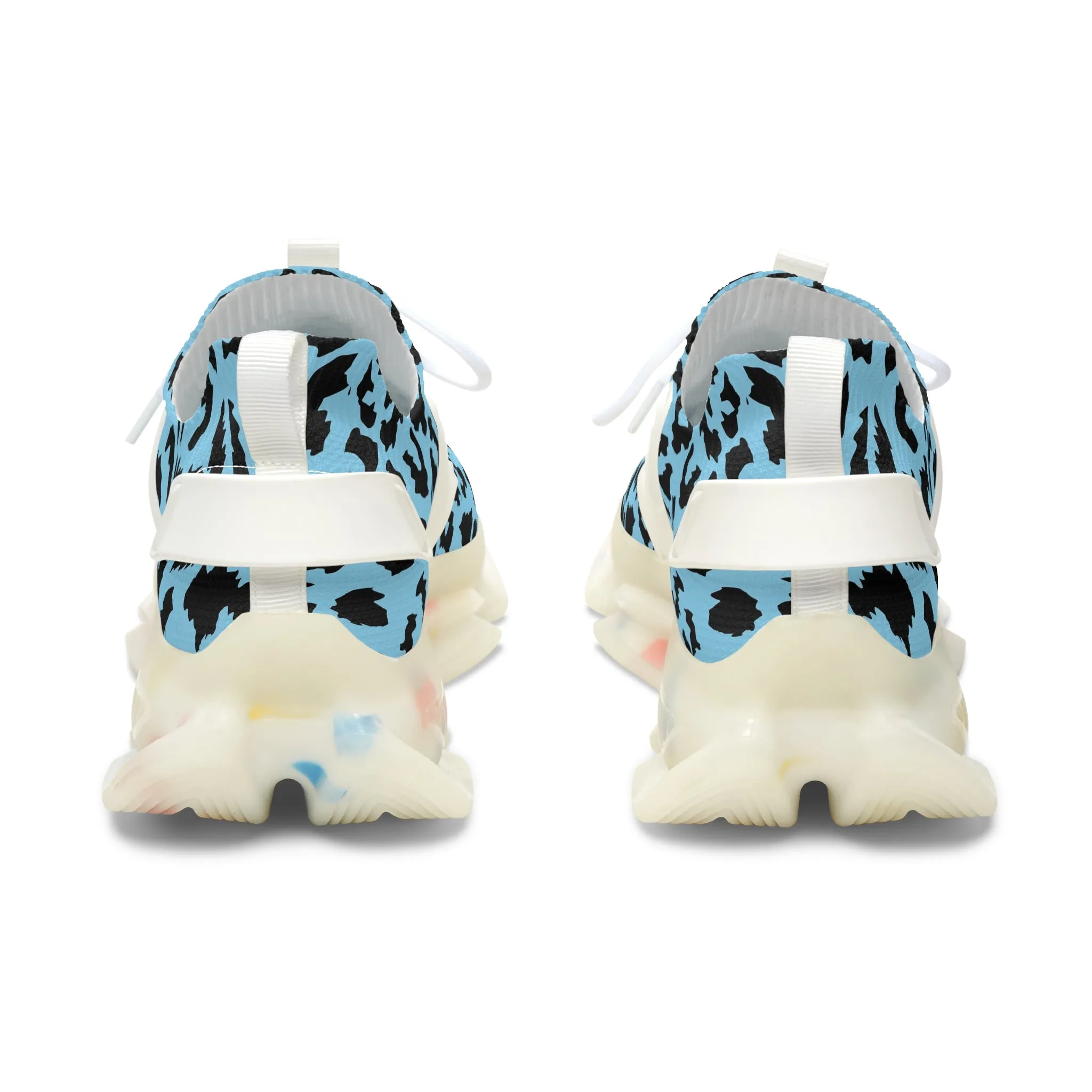 Blue Spotted Leopard Women's Mesh Sneakers