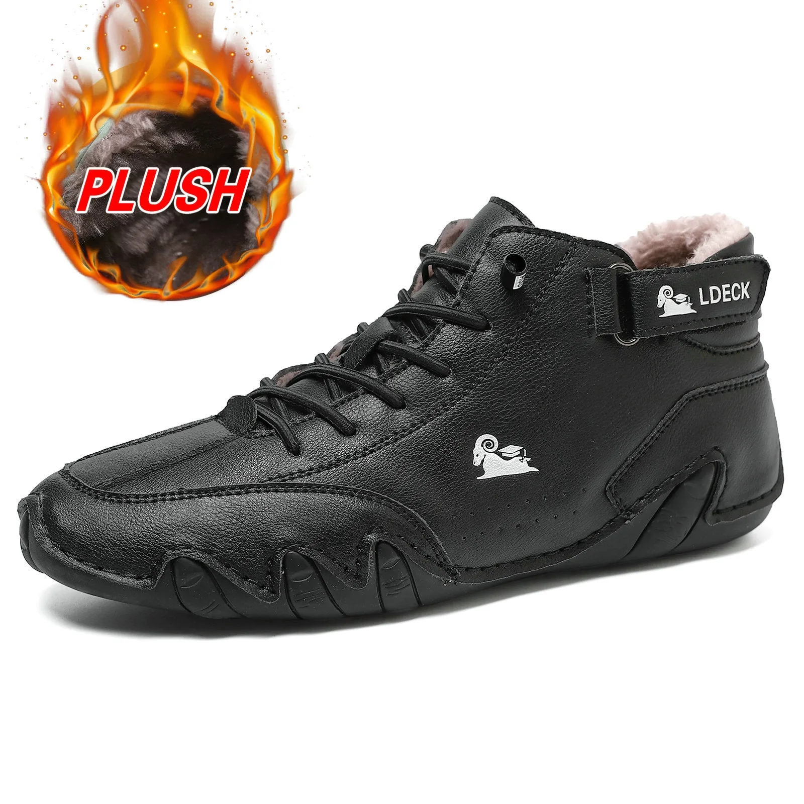 Bootara Men’s Octopus High-Top Microfiber with Fleece Lining Martin Boots