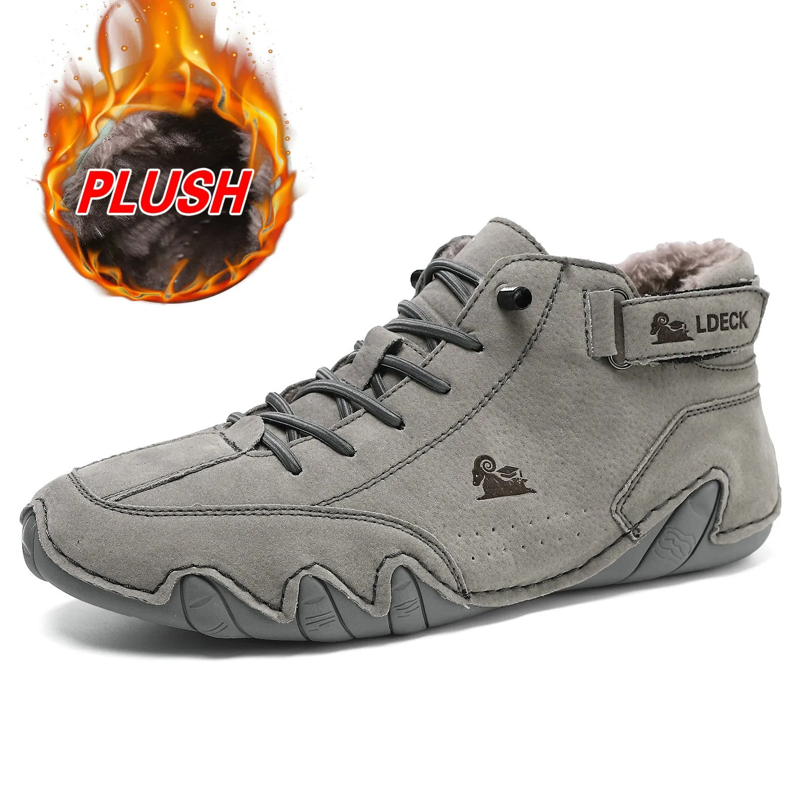 Bootara Men’s Octopus High-Top Microfiber with Fleece Lining Martin Boots