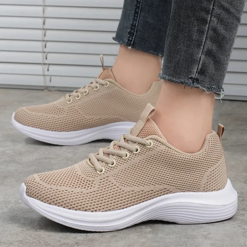 Breathable Mesh Women's Sports Shoes - Casual & Comfortable Sneakers
