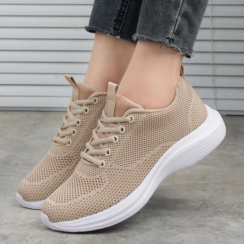 Breathable Mesh Women's Sports Shoes - Casual & Comfortable Sneakers