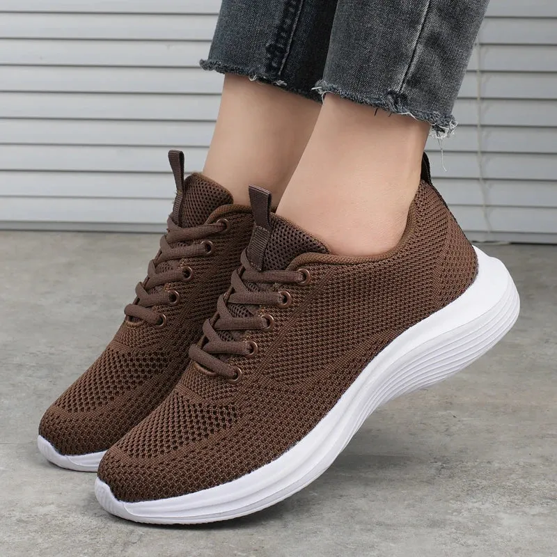 Breathable Mesh Women's Sports Shoes - Casual & Comfortable Sneakers