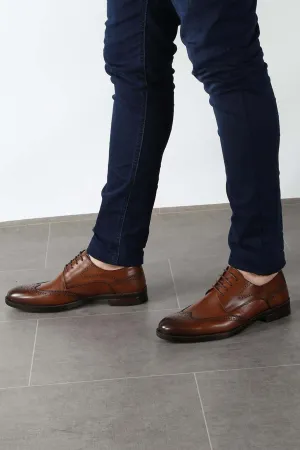 Brown Brogue Leather Oxford Wessi