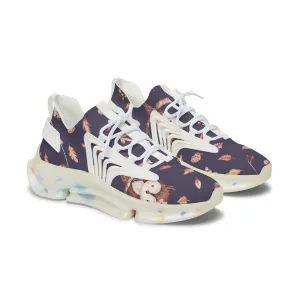 Brown Owl on Tree Branches Women's Mesh Sneakers