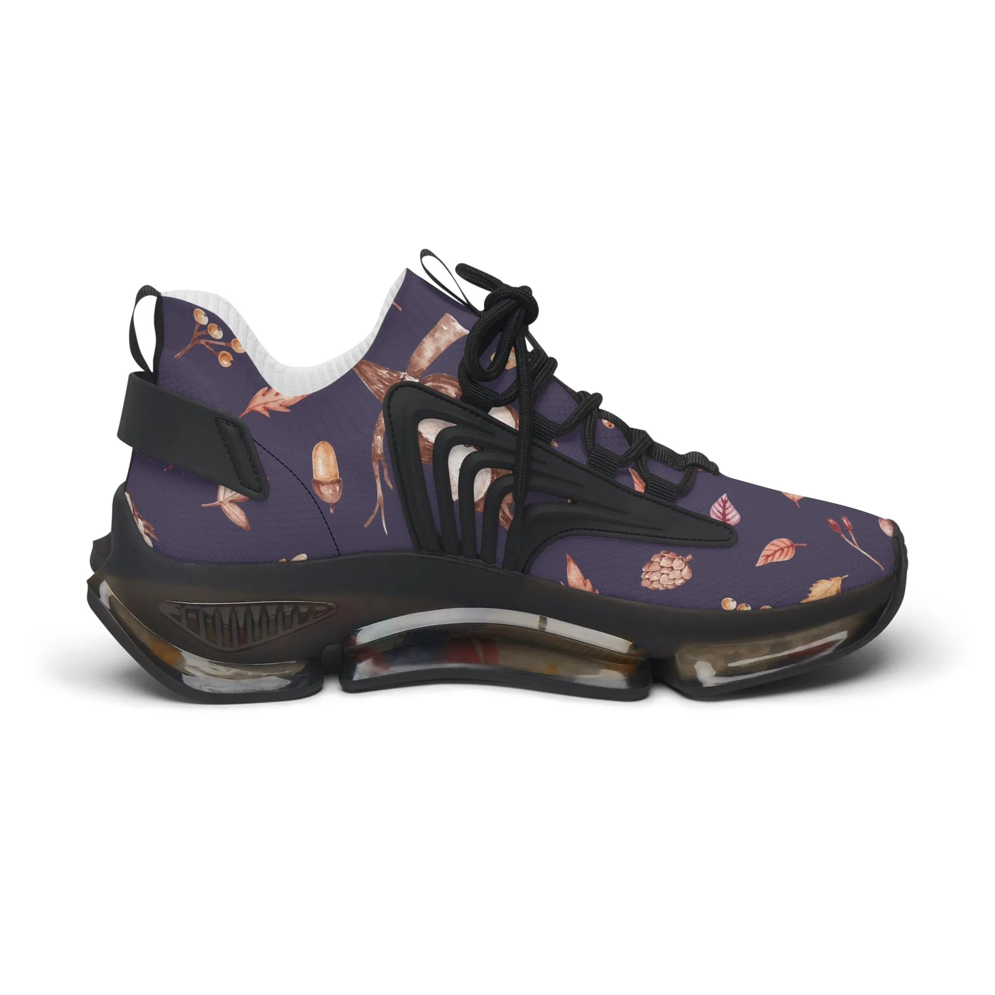 Brown Owl on Tree Branches Women's Mesh Sneakers