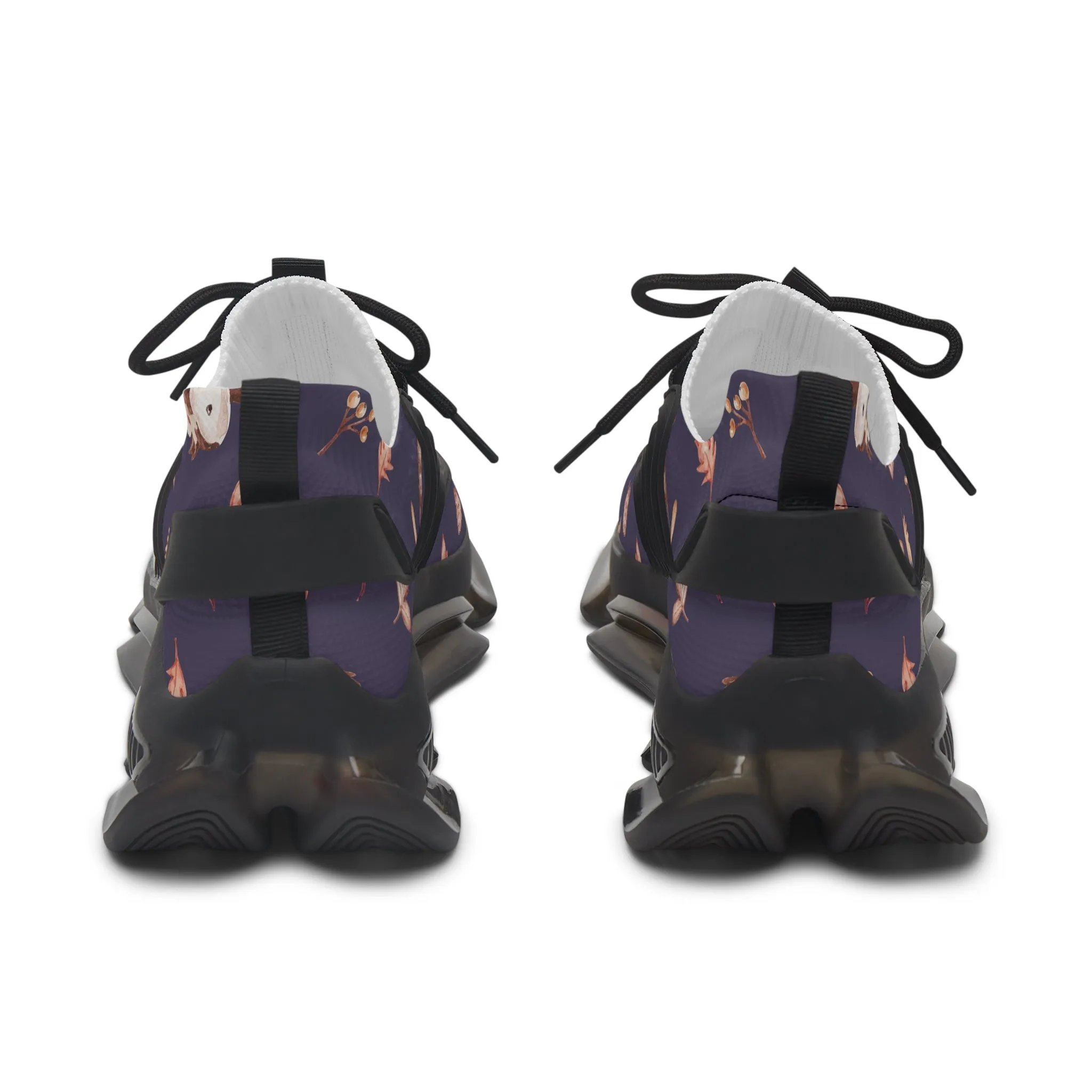 Brown Owl on Tree Branches Women's Mesh Sneakers