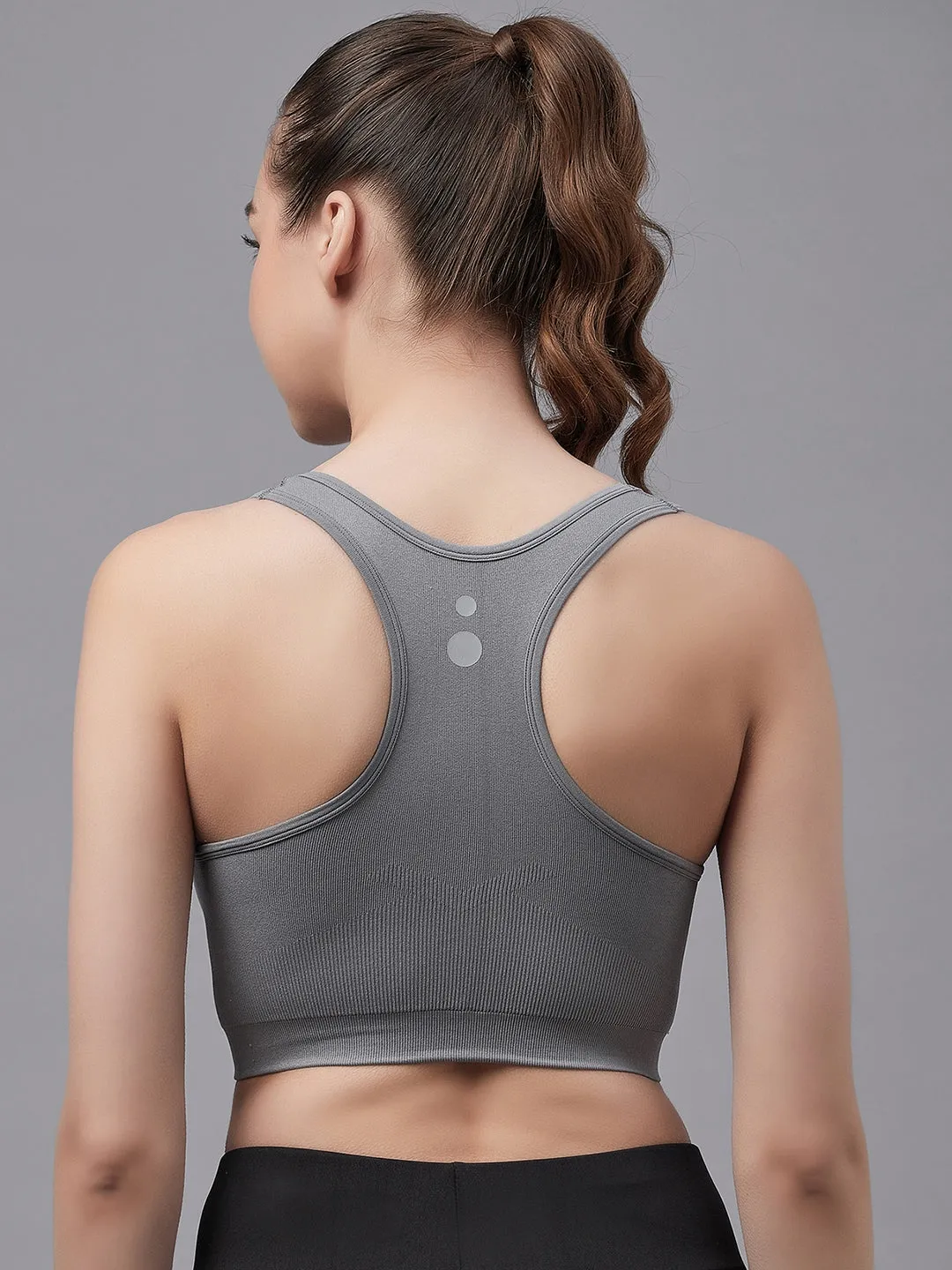 C9 Airwear Seamless Ribbed Sports Women's Bra - Grey
