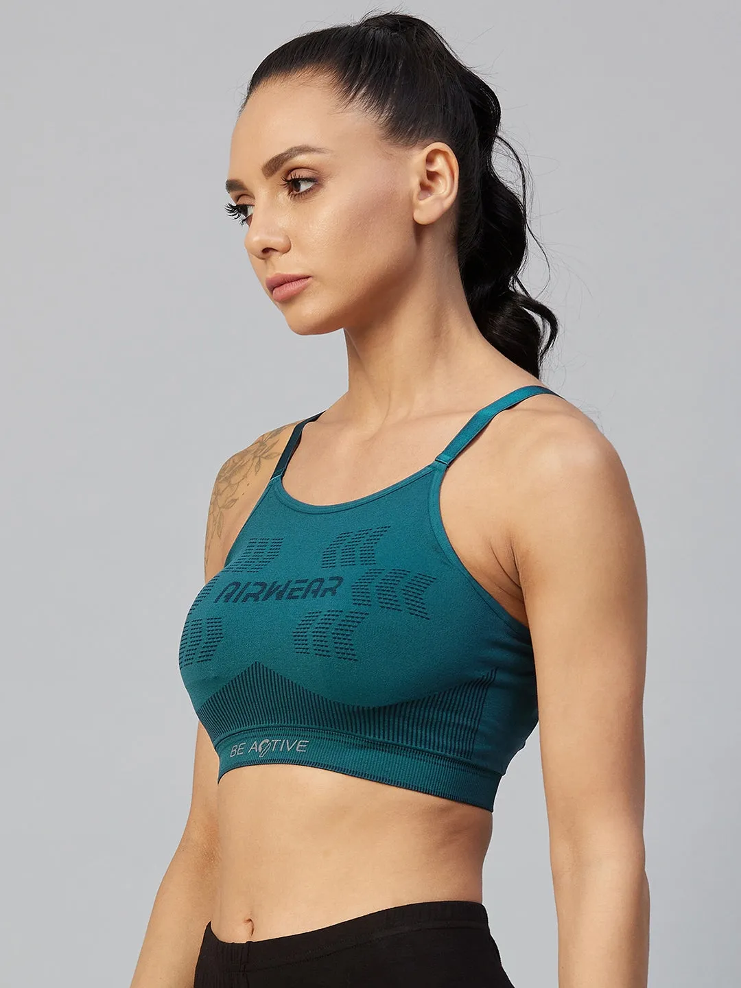 C9 Airwear Seamless Women Regular Back Sports Bra - Dark Green