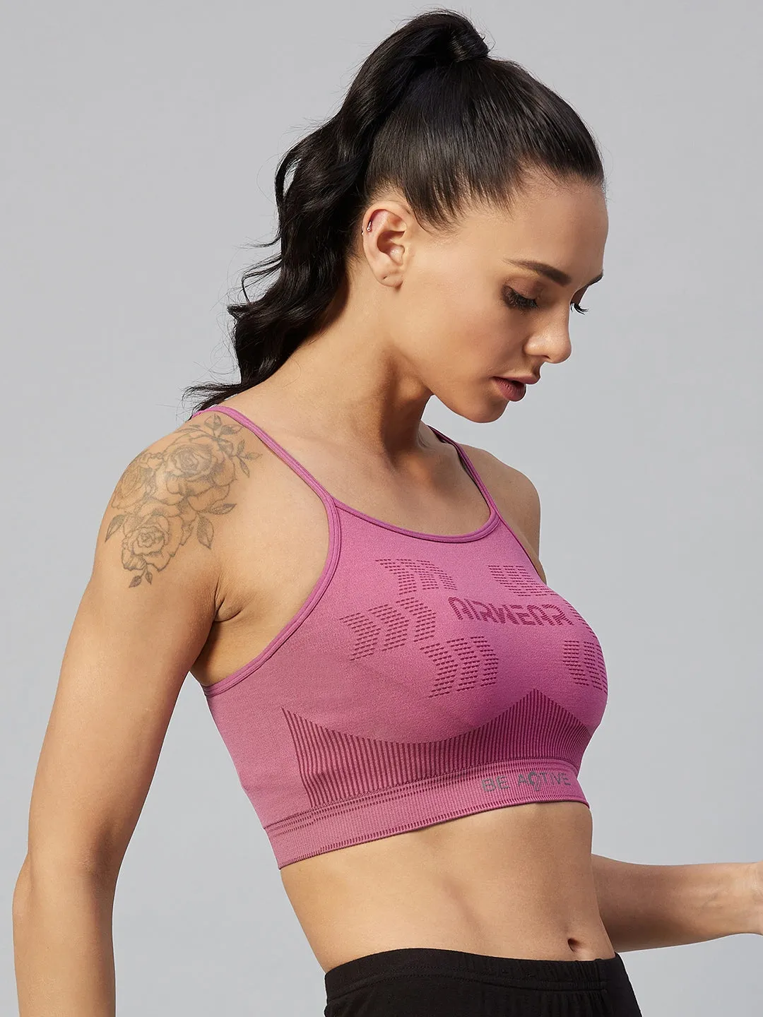 C9 Airwear Seamless Women Regular Back Sports Bra - Dark Green