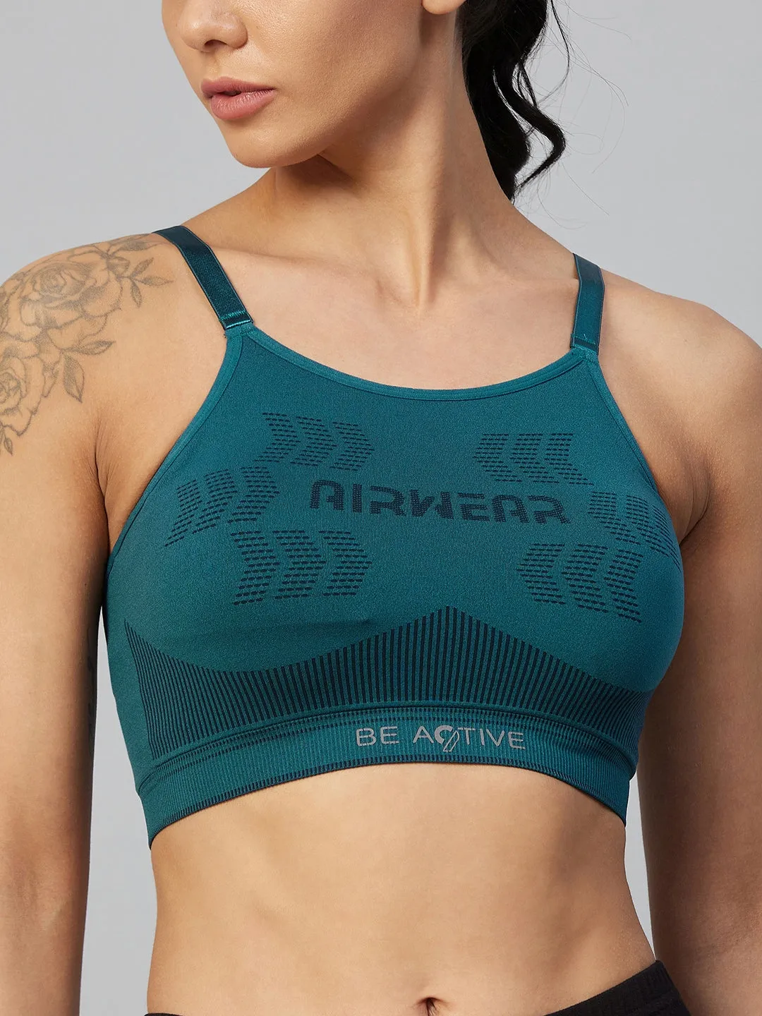 C9 Airwear Seamless Women Regular Back Sports Bra - Dark Green