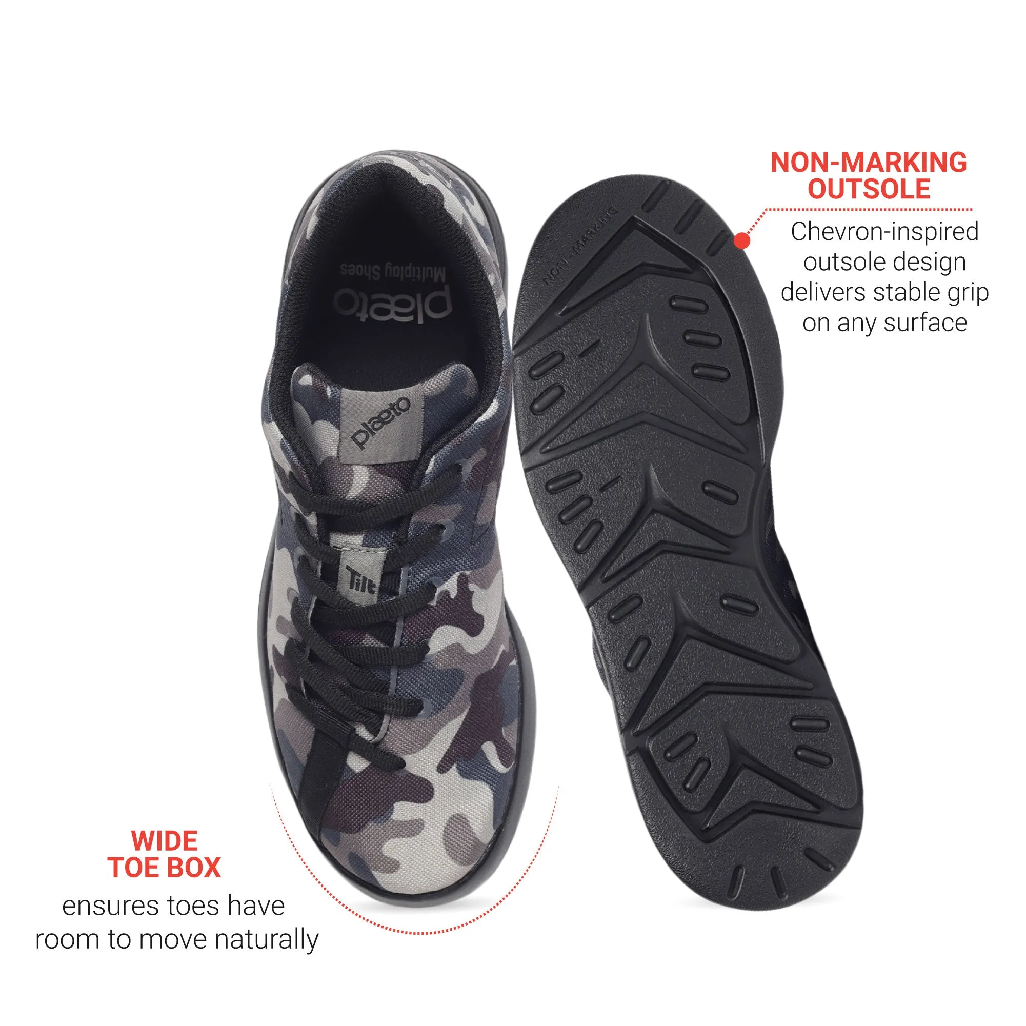 Camo Men's Sports Shoes - Blue / Grey
