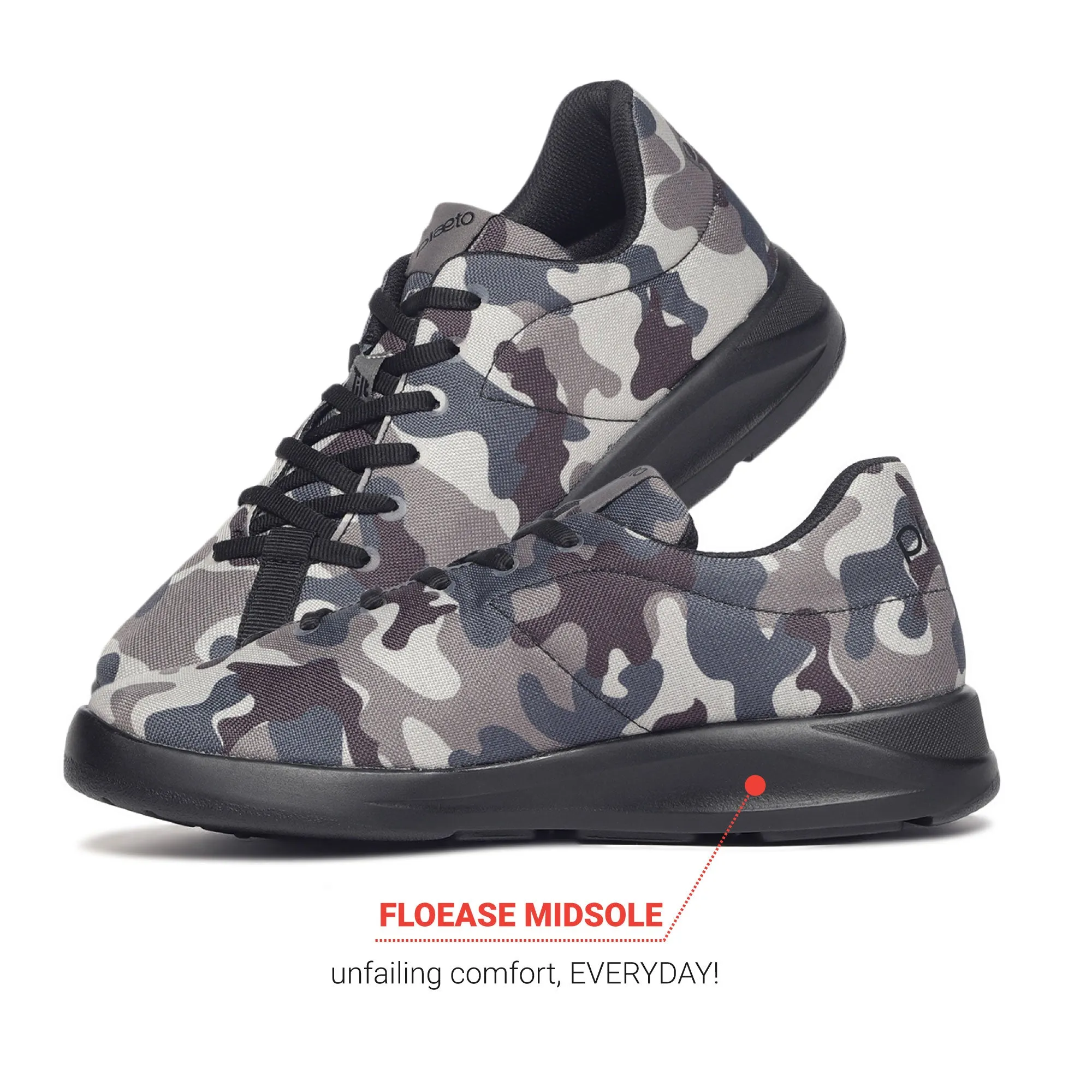 Camo Men's Sports Shoes - Blue / Grey