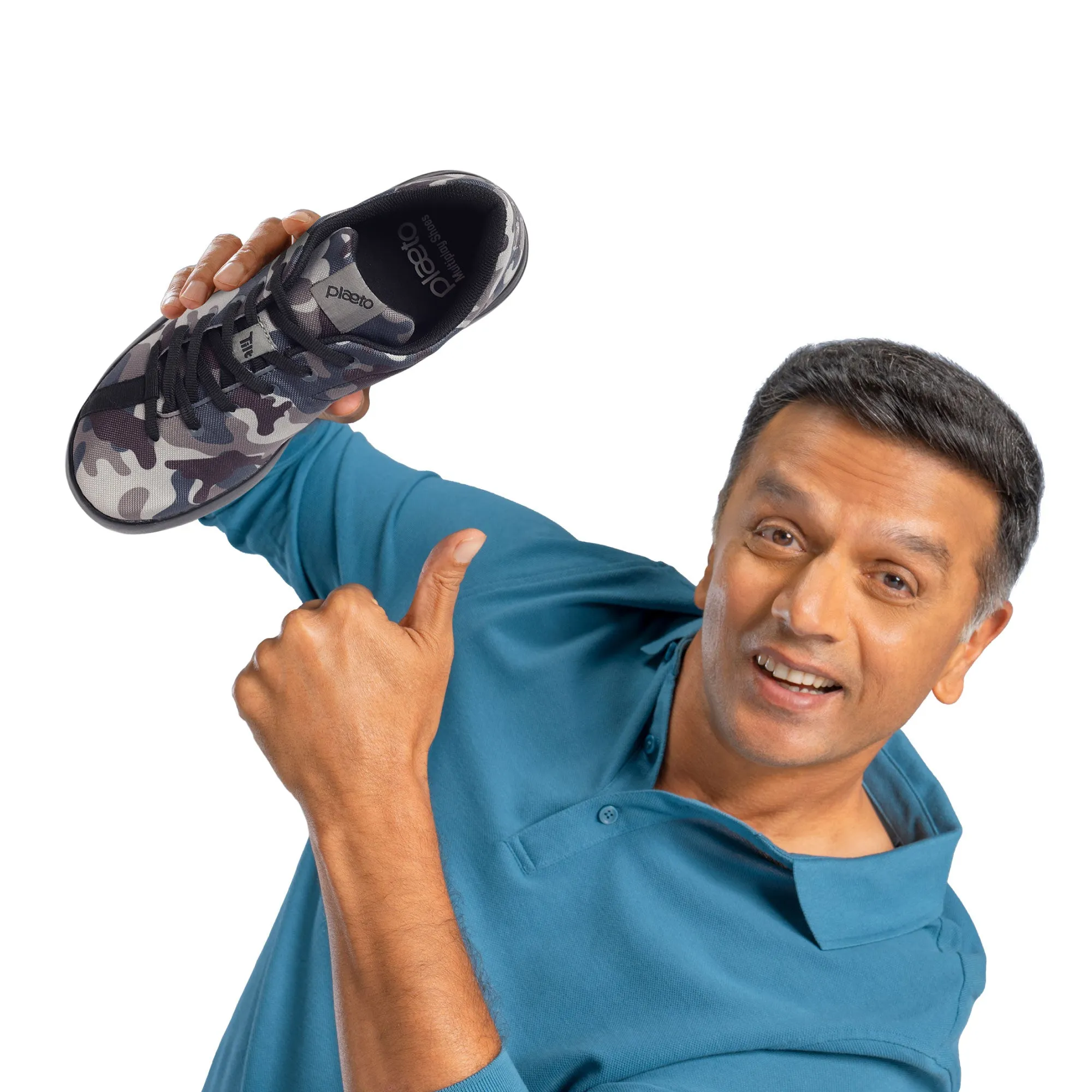 Camo Men's Sports Shoes - Blue / Grey