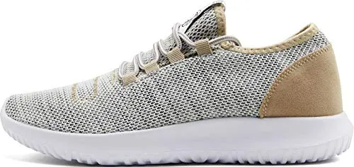 CAMVAVSR Running Shoes for Men Fashion Tennis Shoes Men's Sneakers Slip on Lightweight Casual Workout Walking Shoes for Men Gold Size 11 Home Treadmill Shoes Nurse Work Outdoor Cross Flat Shoes