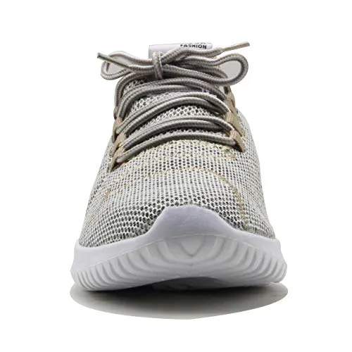 CAMVAVSR Running Shoes for Men Fashion Tennis Shoes Men's Sneakers Slip on Lightweight Casual Workout Walking Shoes for Men Gold Size 11 Home Treadmill Shoes Nurse Work Outdoor Cross Flat Shoes