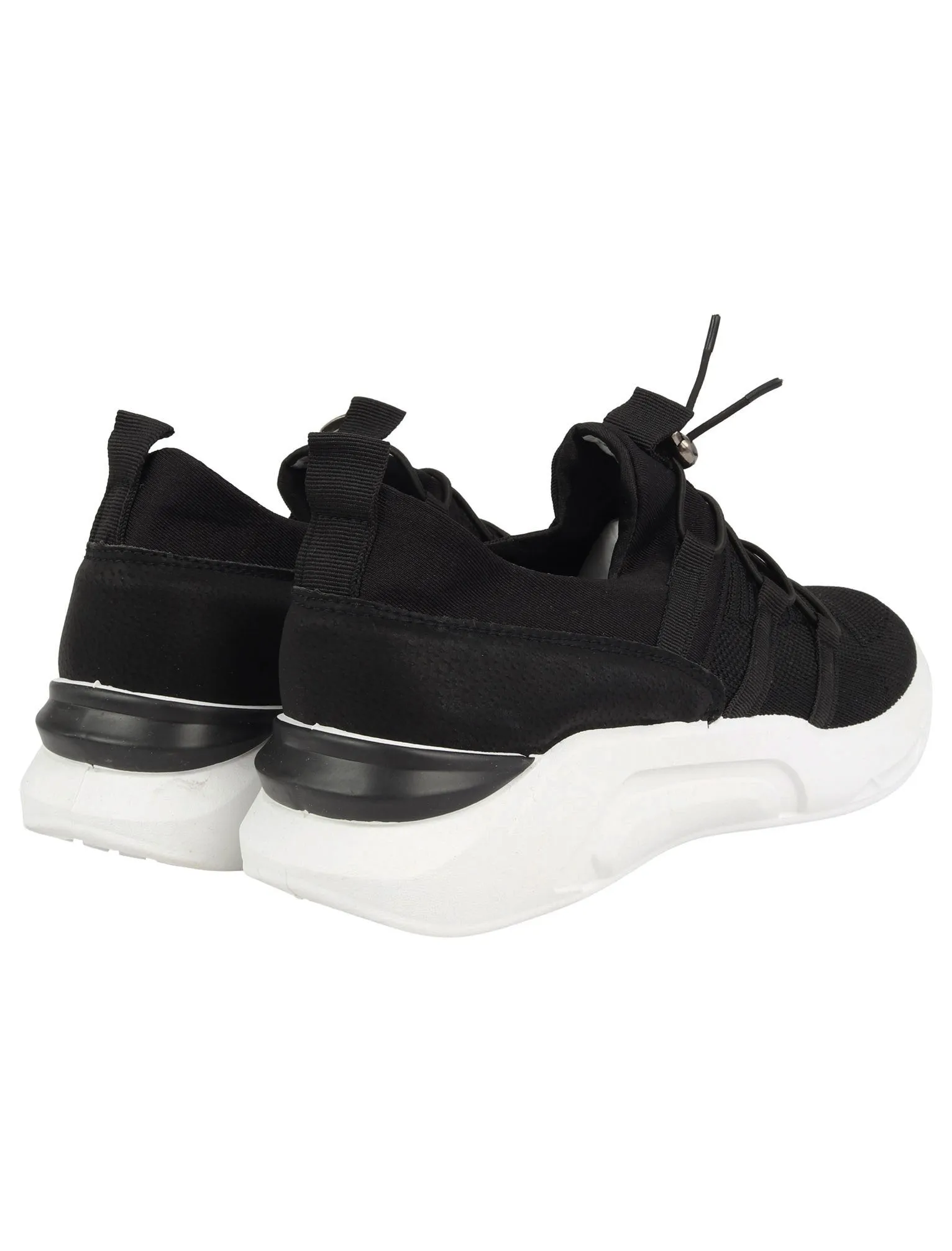 Catch Fly Knit Sports Style Running Trainers in Black - Tokyo Laundry