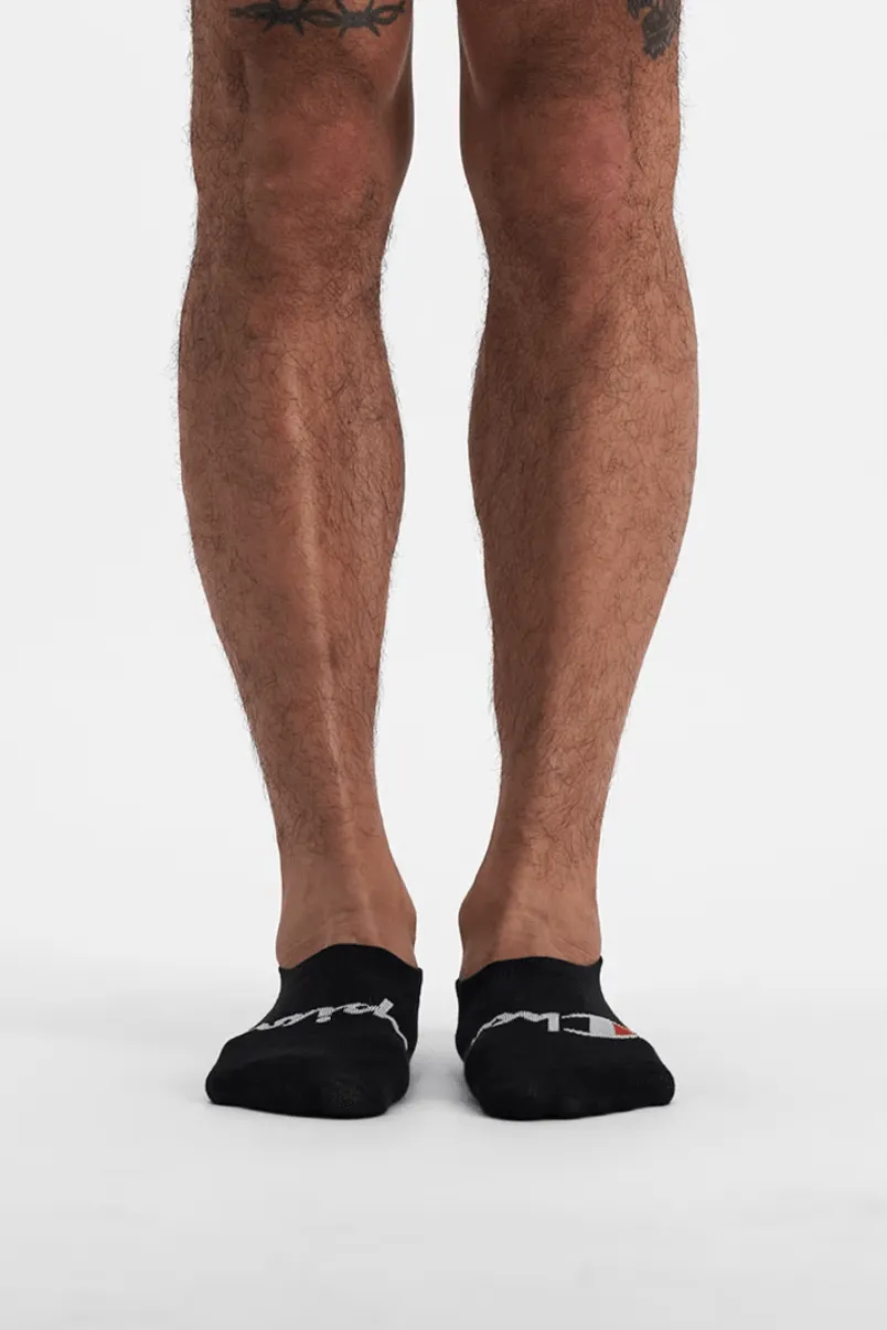 CHAMPION SCRIPT SNEAKER SOCKS 3 PACK - BLACK