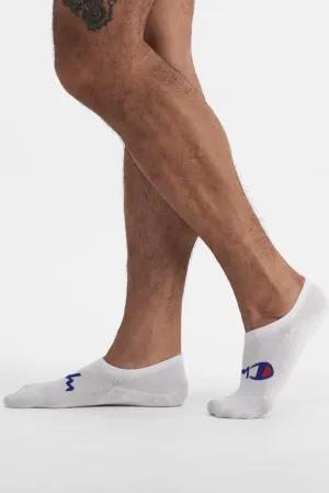 CHAMPION SCRIPT SNEAKER SOCKS 3 PACK - WHITE