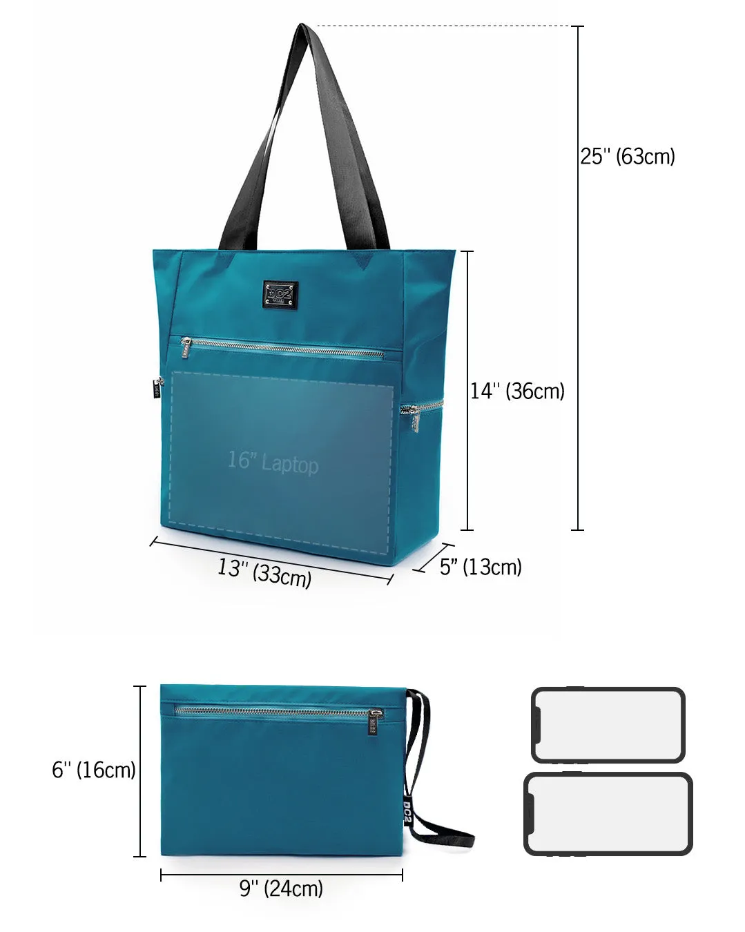 CHIC TEAL - Poolside Tote Bag Foldable/Portable | DC2