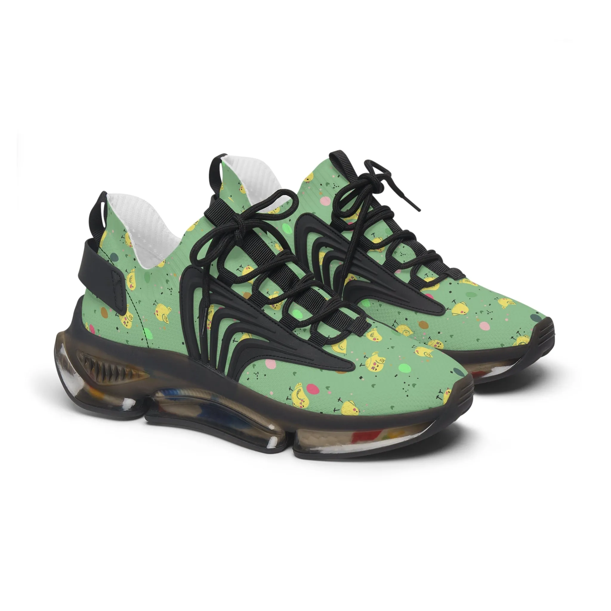 Chick and Colored Eggs Women's Mesh Sneakers