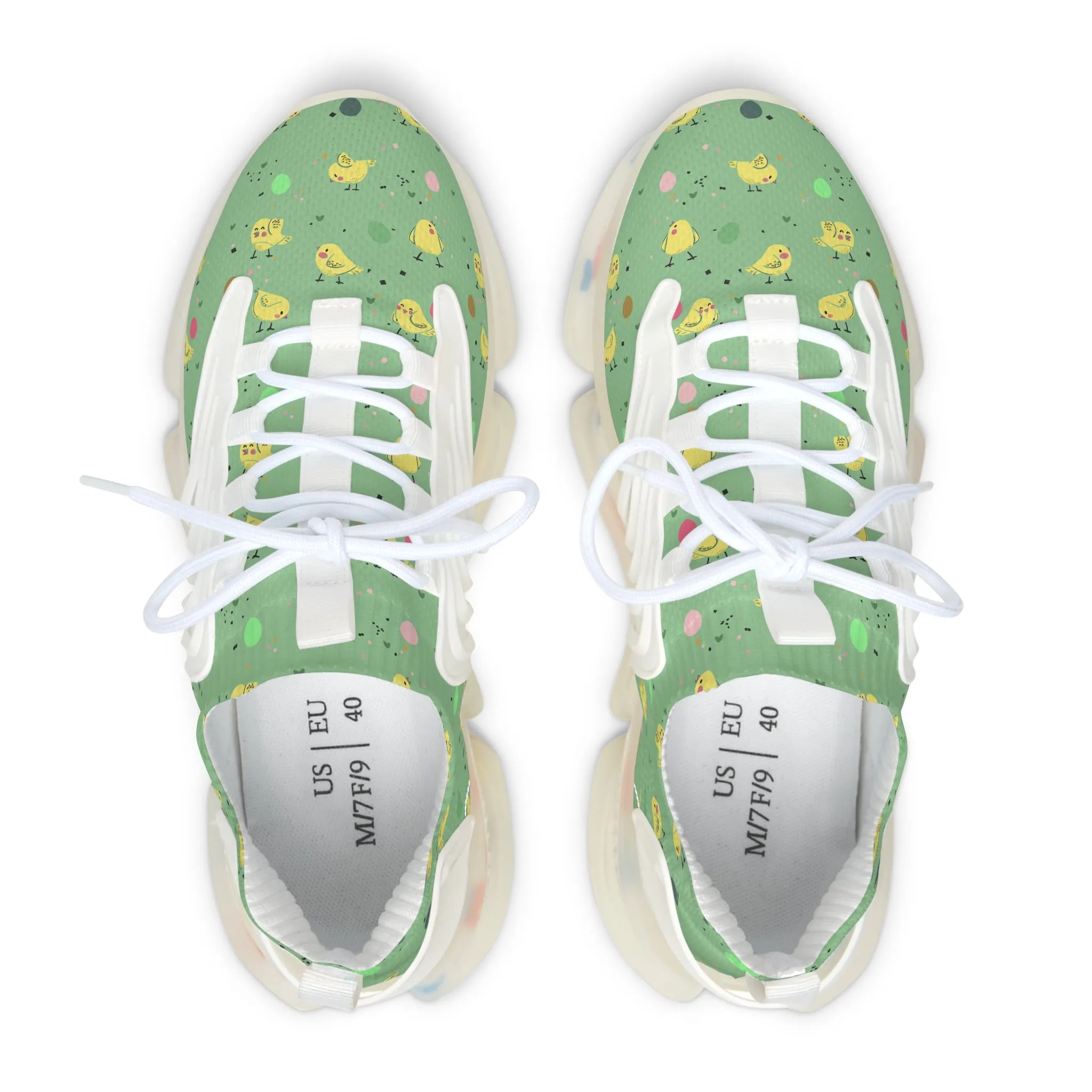 Chick and Colored Eggs Women's Mesh Sneakers