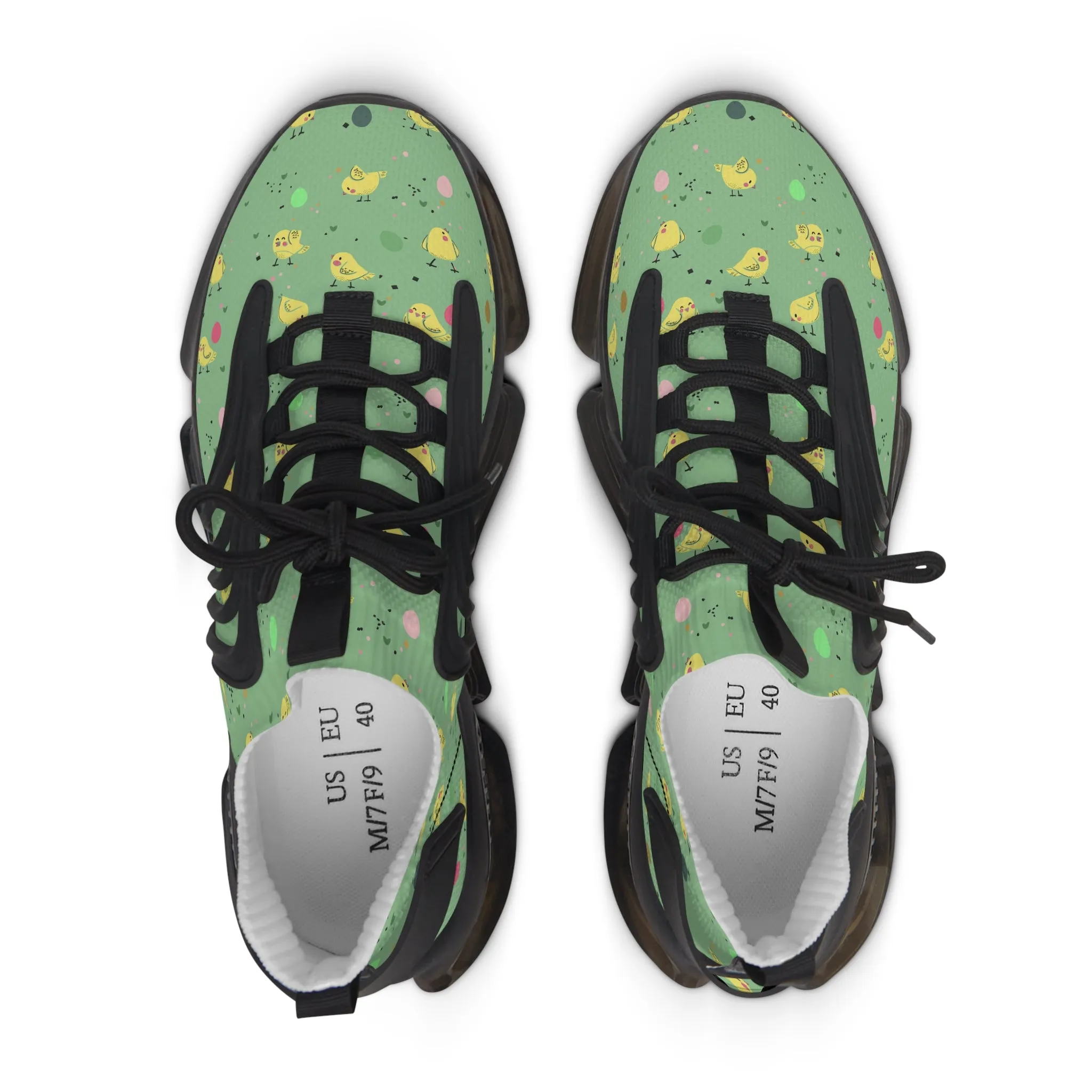 Chick and Colored Eggs Women's Mesh Sneakers
