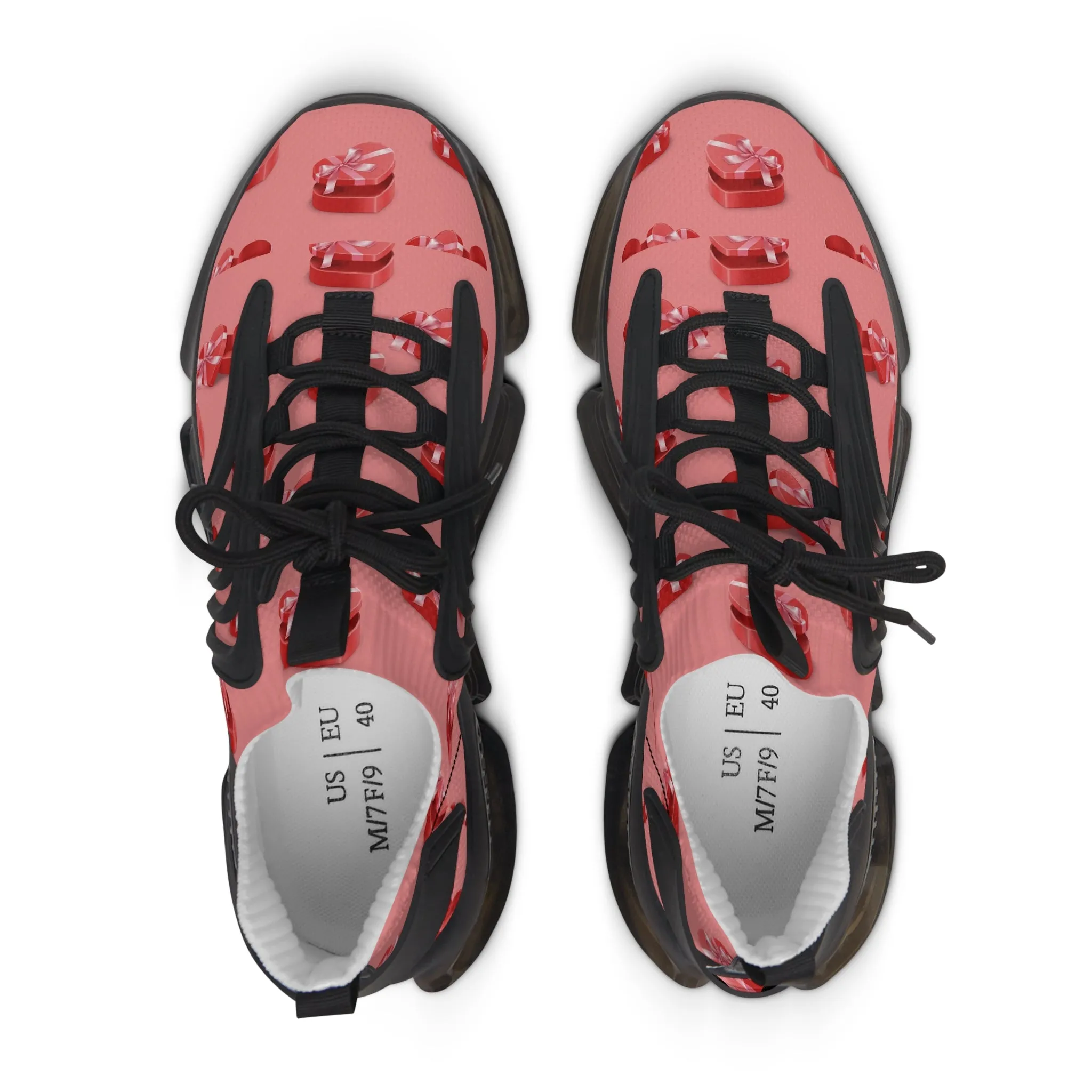 Chocolate Heart Boxes Women's Mesh Sneakers
