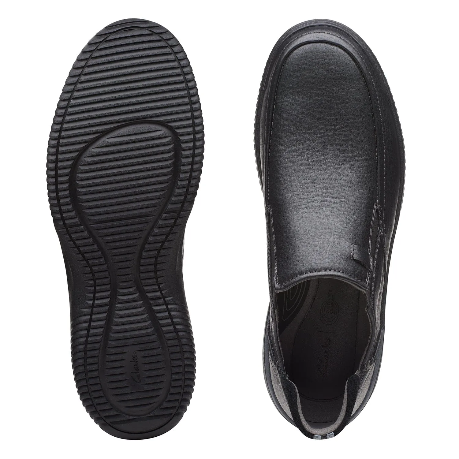 Clarks Donaway Step - Sandals - Black Leather - 261614808 - H Width (Wide Fit)