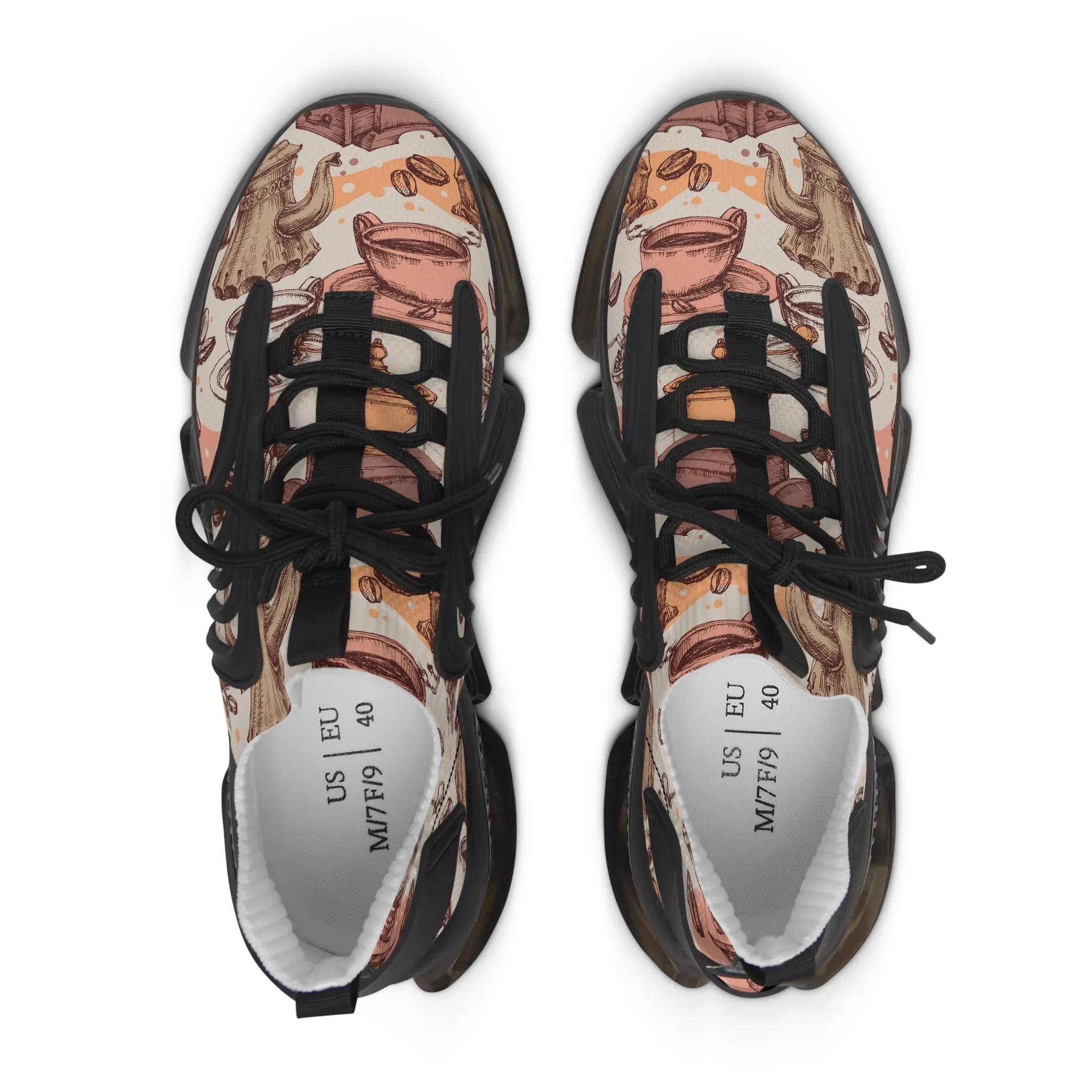 Coffee Cups Women's Mesh Sneakers