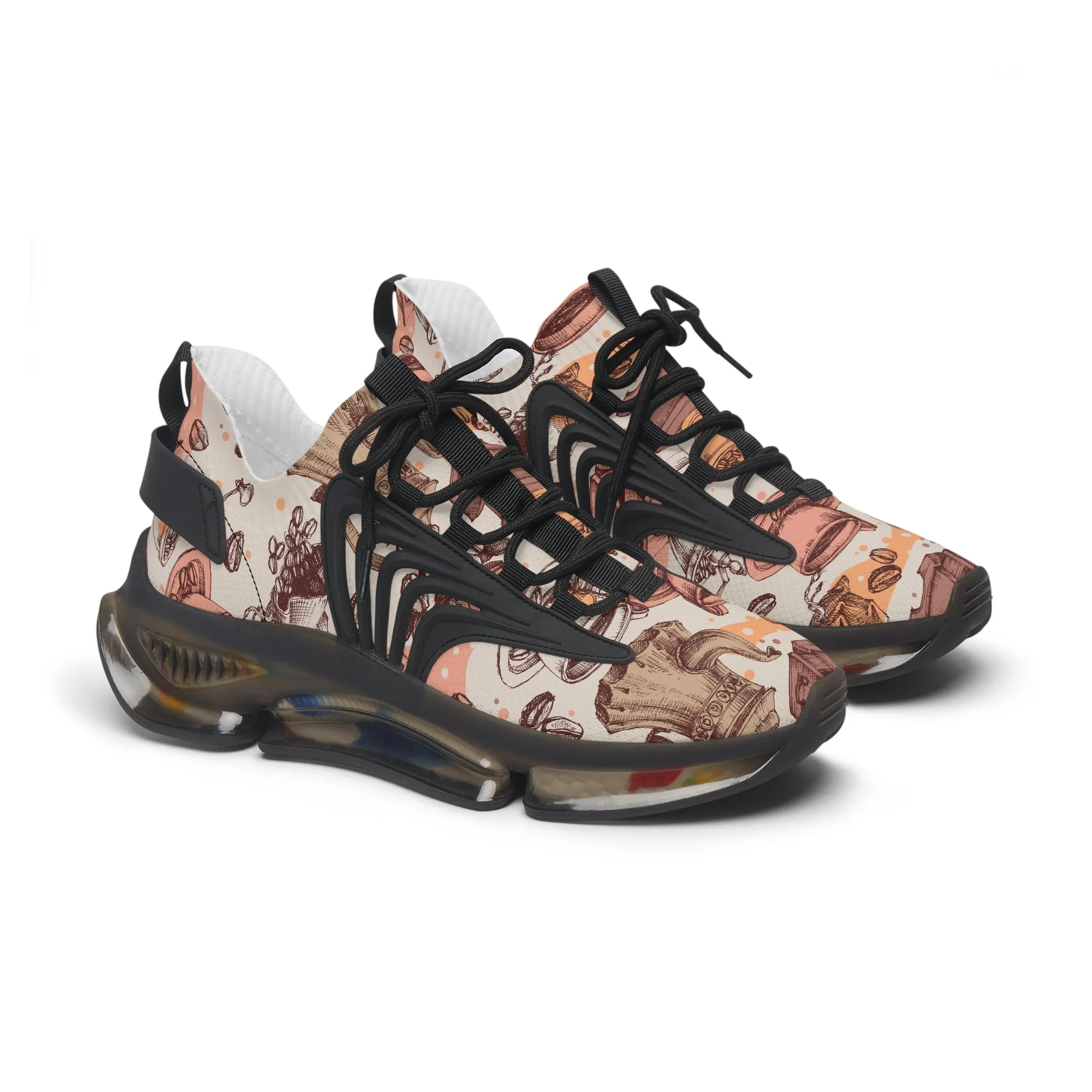 Coffee Cups Women's Mesh Sneakers