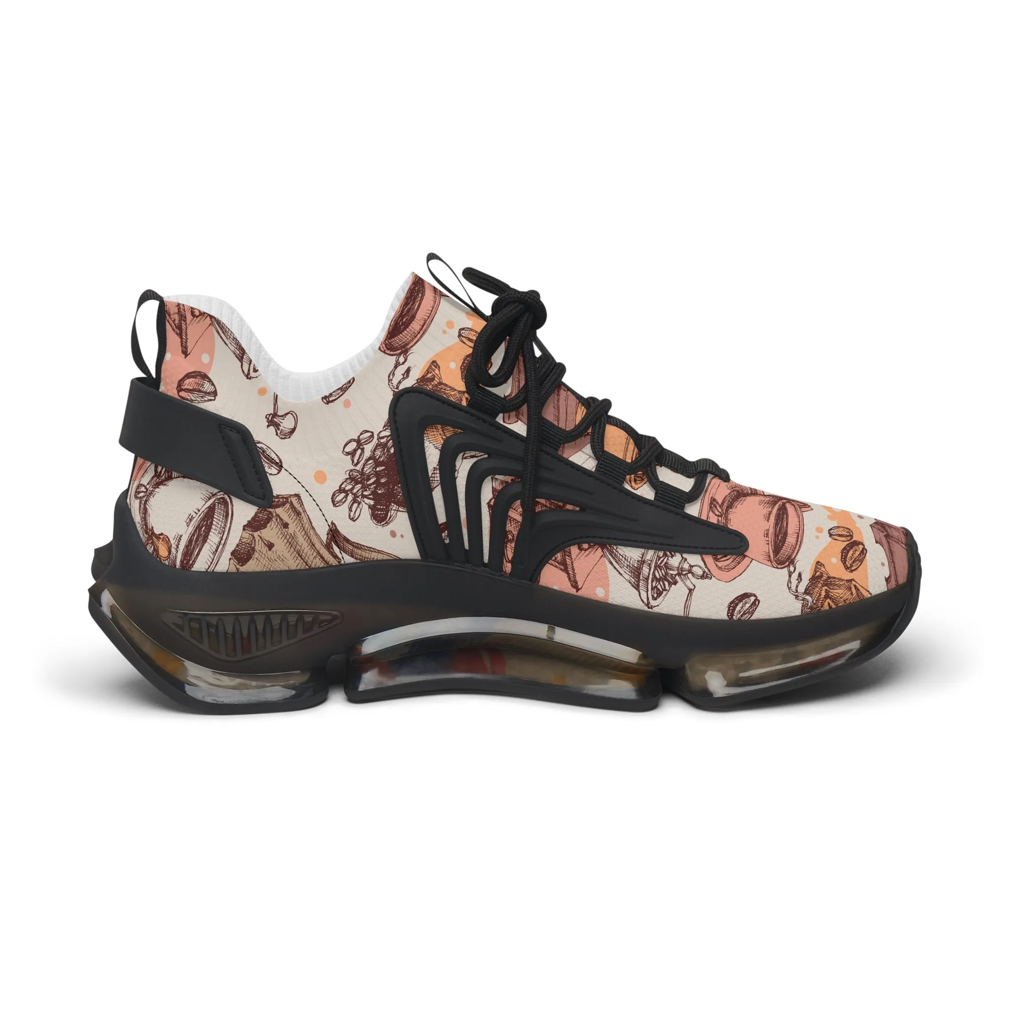 Coffee Cups Women's Mesh Sneakers