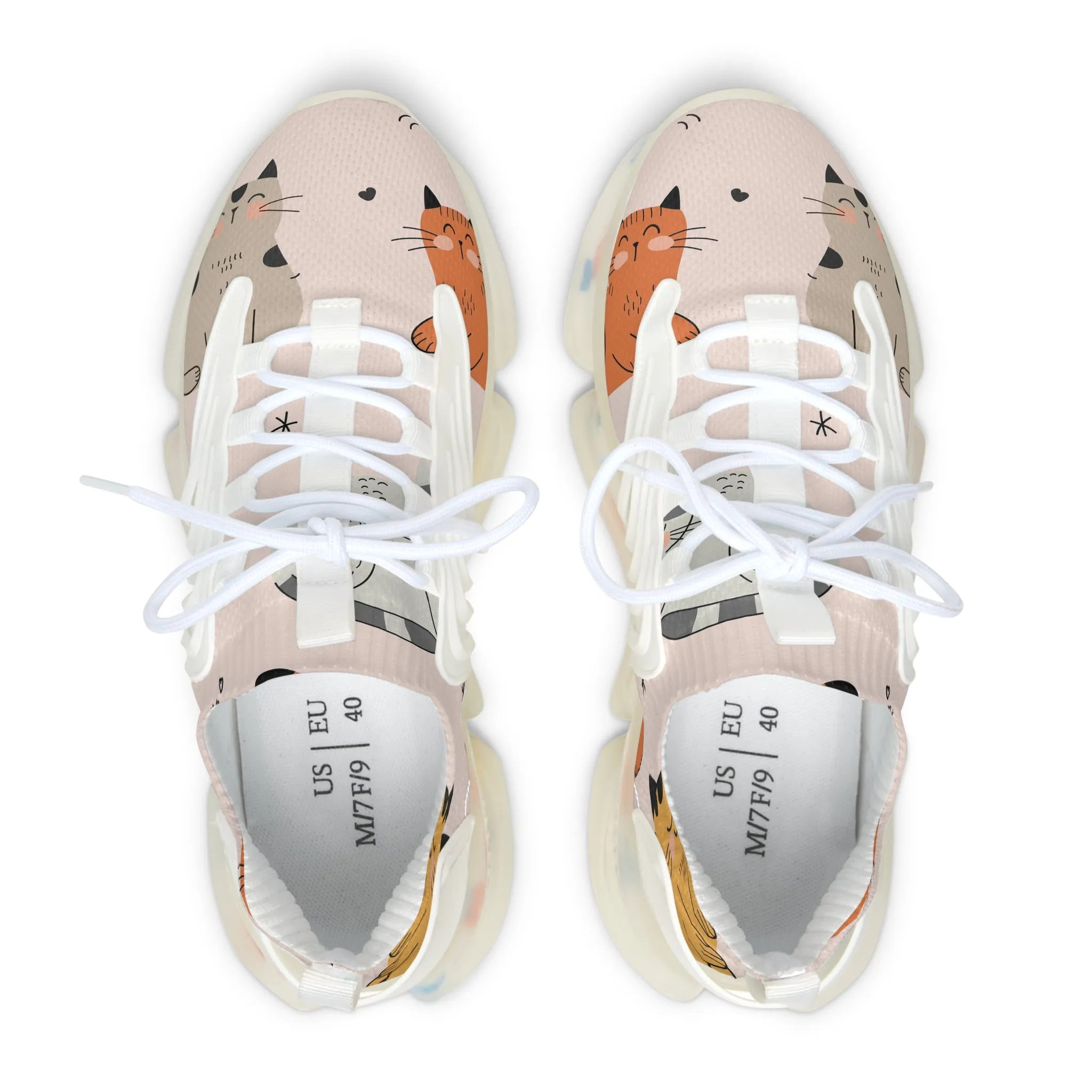 Colored Cats Women's Mesh Sneakers