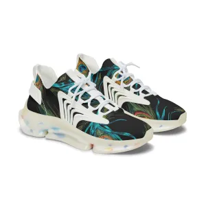 Colored Peacock Feathers Women's Mesh Sneakers