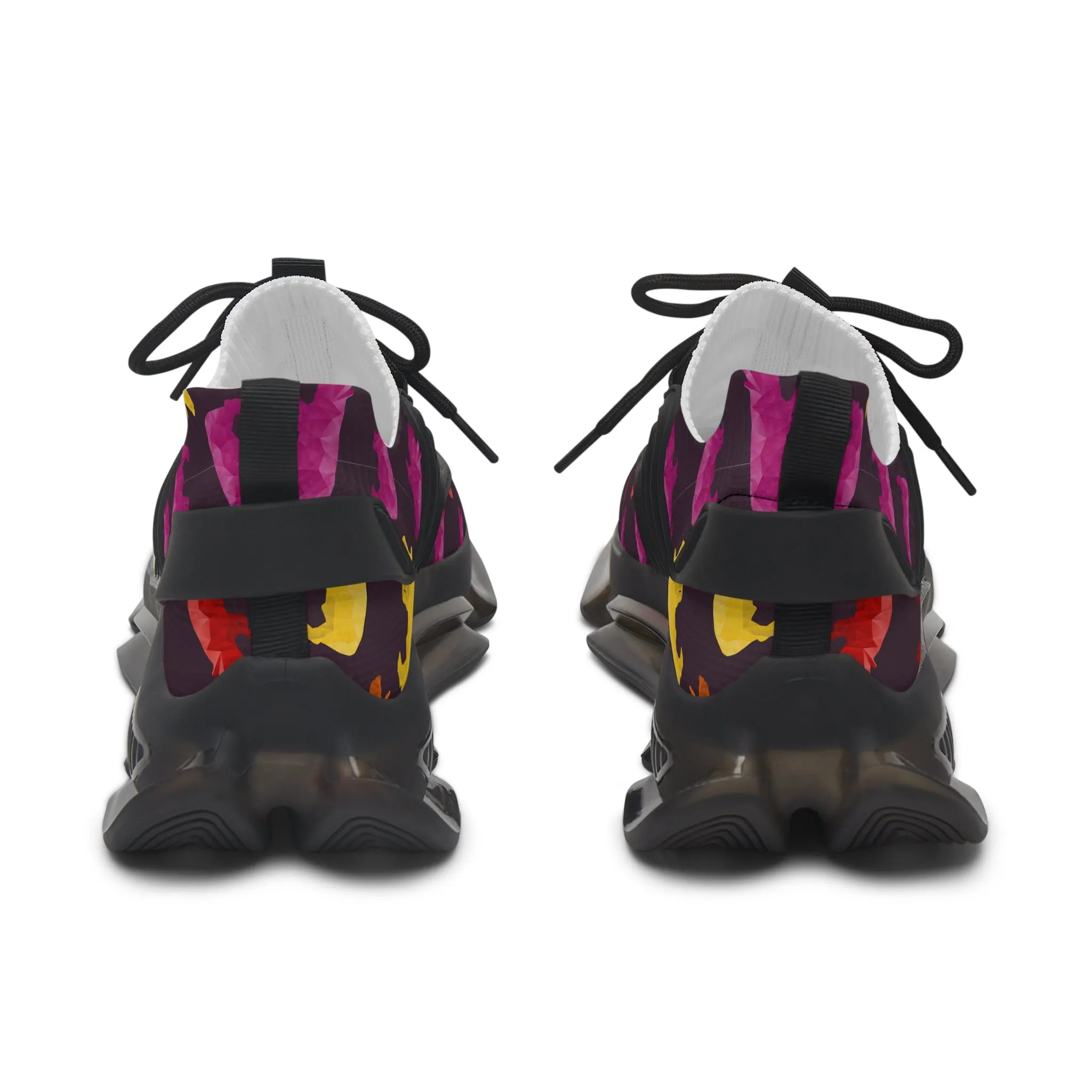 Colored Triangular Pigs Women's Mesh Sneakers